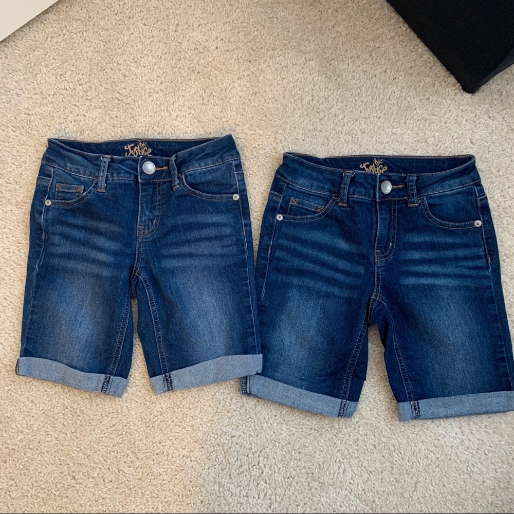 Two Justice blue jeans size 8